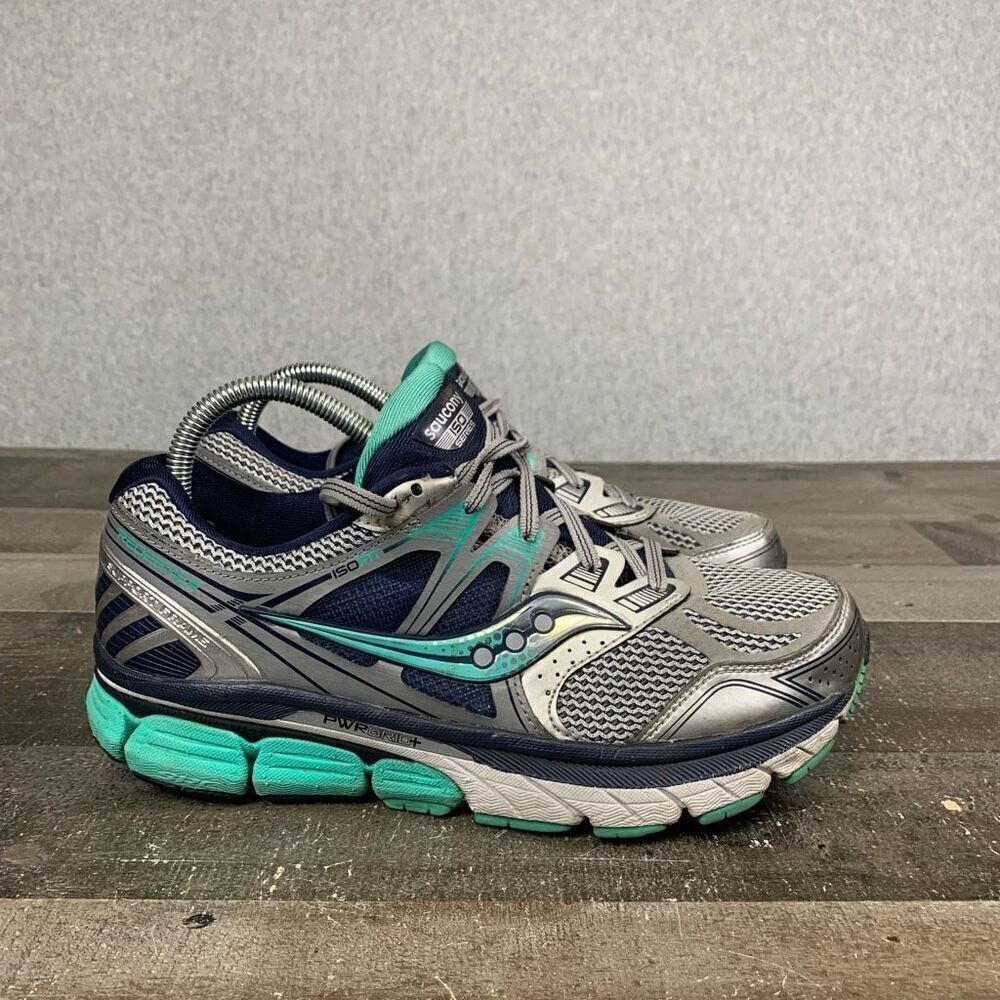 Saucony Men's Athletic Running Shoes - Gray, Teal, Navy